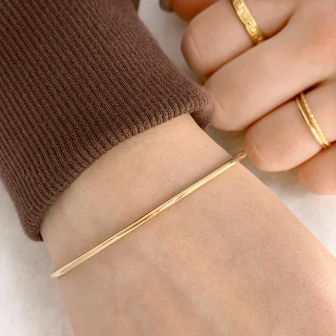 2 mm massief BNH armband in 14 karaat goud