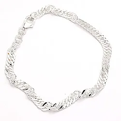 BNH singapore armband in zilver 17 cm x 4,7 mm