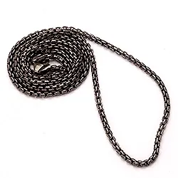 BNH venetiaanse ketting in zwart gerhodineerd zilver 50 cm x 2,0 mm