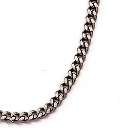 BNH pantserketting in zwart gerhodineerd zilver 38 cm x 1,2 mm