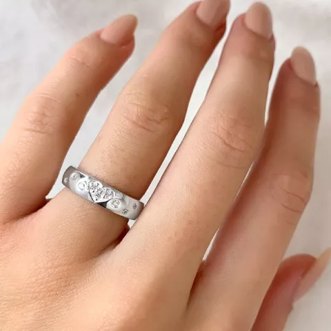 Witte zirkoon ring in zilver