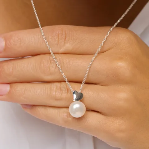 hart parel hanger in zilver