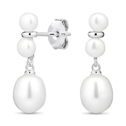 6-6,5 mm parel oorbellen in zilver