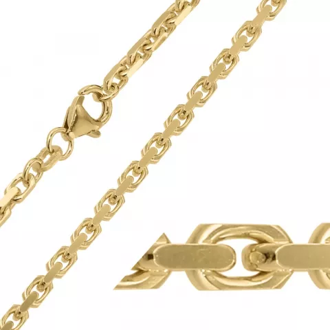 BNH Anker facet armband in 14 karaat goud 18,5 cm x 2,8 mm