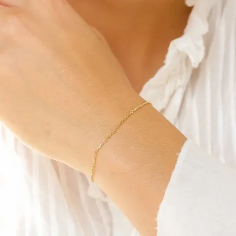 BNH Anker facet armband in 8 karaat goud 17 cm x 1,3 mm