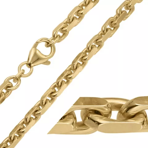 BNH Anker facet armband in 8 karaat goud 18,5 cm x 4,5 mm