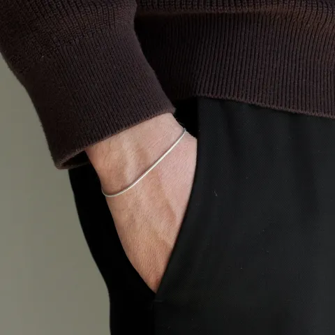 BNH slangenarmband in zilver 18,5 cm x 1,7 mm
