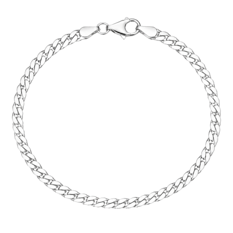 BNH pantserarmband in zilver 17 cm x 4,0 mm