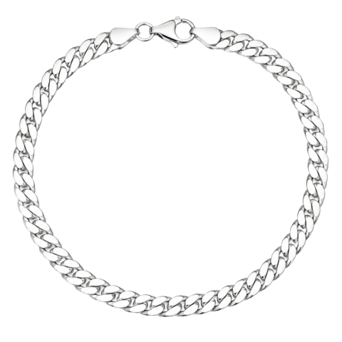 BNH pantserarmband in zilver 18,5 cm x 5,4 mm
