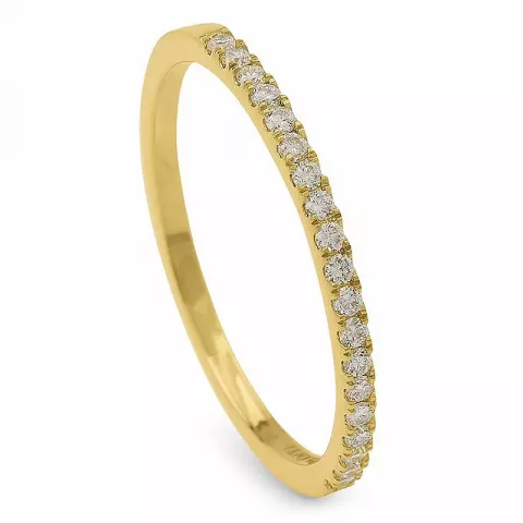 smal diamant gouden ring in 14 karaat goud 0,16 ct