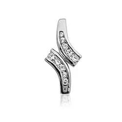 diamanten hanger in 14 caraat witgoud 0,10 ct