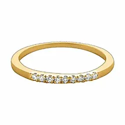 Smal diamant ring in 14 karaat goud 0,09 ct