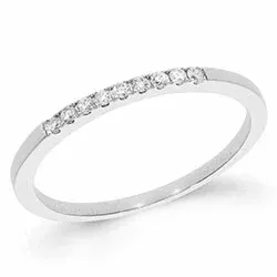 Smal diamant witgouden ring in 14 karaat witgoud 0,09 ct