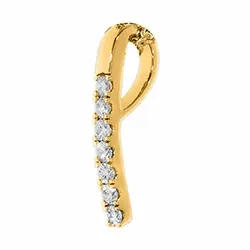 Diamanten hanger in 14 caraat goud 0,08 ct