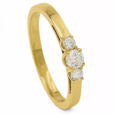 diamant gouden ring in 14 karaat goud 0,25 ct