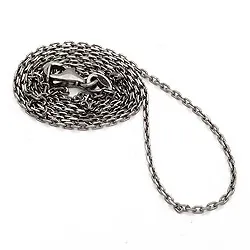 Lange ankerketting in zwart gerhodineerd zilver 80 cm x 1,4 mm