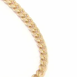 kaart pantserketting in verguld sterlingzilver 38 cm x 1,4 mm