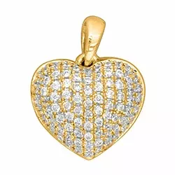 Trendy hart diamanten hanger in 14 caraat goud 0,30 ct