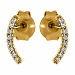 diamant oorsteker in 14 karaat goud met diamant