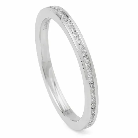 diamant witgoud ring in 14 karaat witgoud 0,16 ct