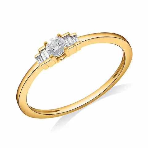 diamant gouden ring in 14 karaat goud 0,15 ct 0,06 ct