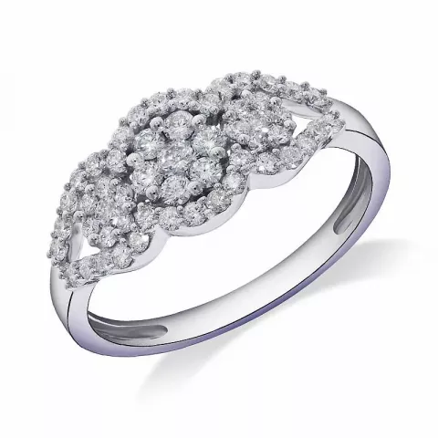 abstract diamant ring in 14 karaat witgoud 0,69 ct