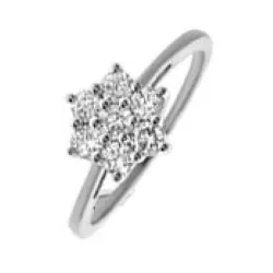 ster diamant ring in 14 karaat witgoud 0,36 ct