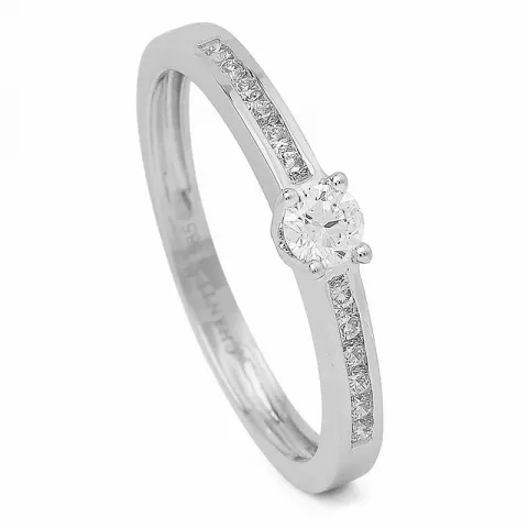 Diamant witgouden ring in 14 karaat witgoud 0,14 ct 0,22 ct