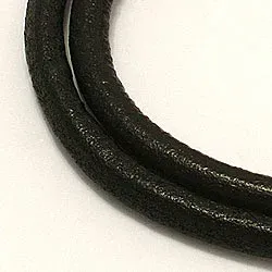 leren CARI armband in zwart leer met staal slot x 4,0 mm