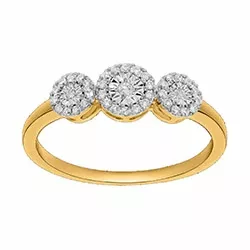 diamant gouden ring in 14 karaat goud 0,15 ct