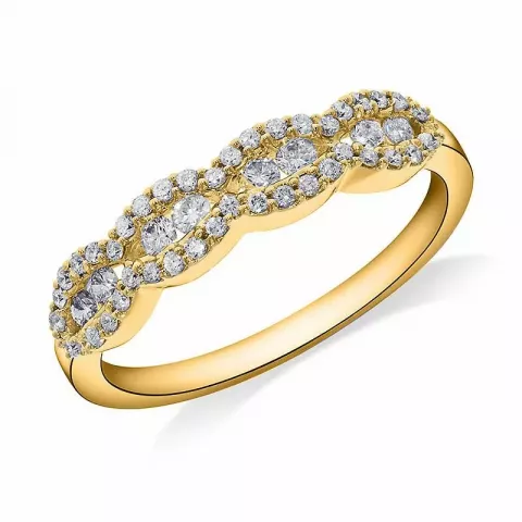 Vingerring diamant gouden ring in 14 karaat goud 0,43 ct