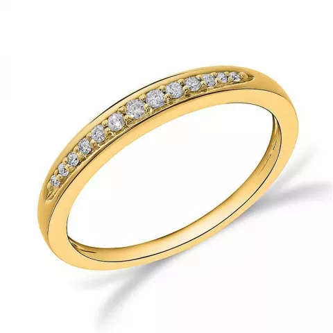 smal diamant goud ring in 14 karaat goud 0,09 ct