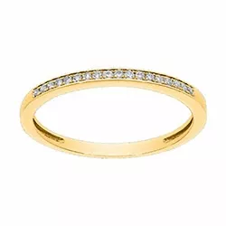 smal diamant gouden ring in 14 karaat goud 0,07 ct