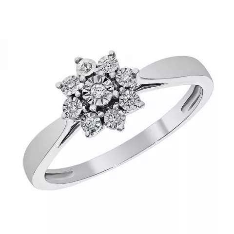 ster diamant witgoud ring in 14 karaat witgoud 0,05 ct