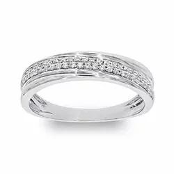 Goedkoop diamant ring in 14 karaat witgoud 0,20 ct