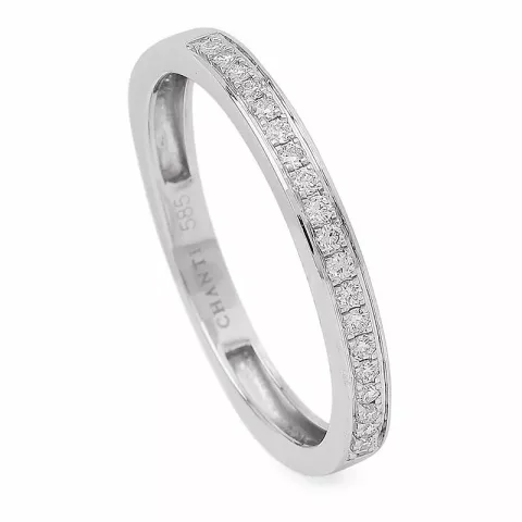 diamant ring in 14 karaat witgoud 0,13 ct