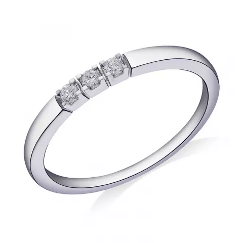 testsieraad diamant witgoud mémoire ring in 14 karaat witgoud 0,09 ct