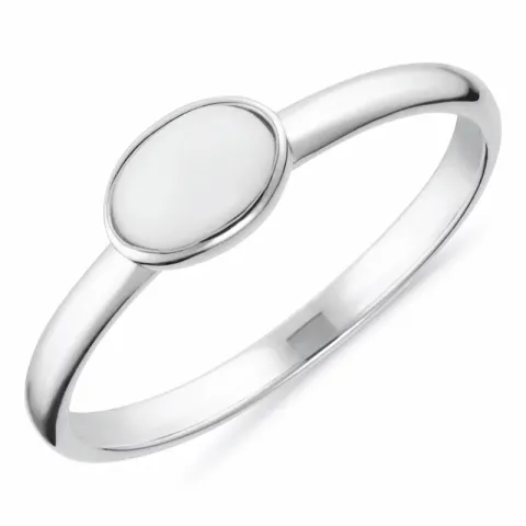 Ovale ring in zilver