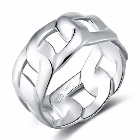 panzer ring in zilver