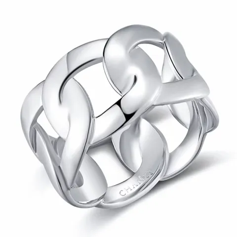 panzer ring in zilver