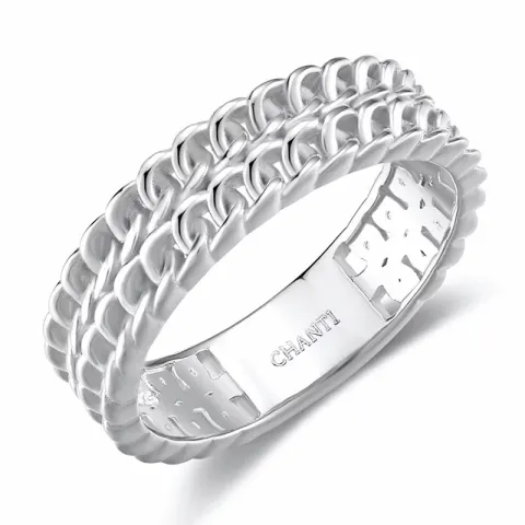 panzer ring in zilver