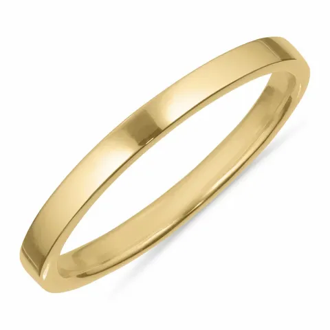 Breed Simple Rings ring in verguld sterlingzilver