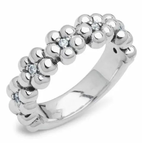 testsieraad bloem ring in geoxideerd sterlingzilver