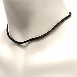 zwart katoenen koord in zilver 45 cm x 