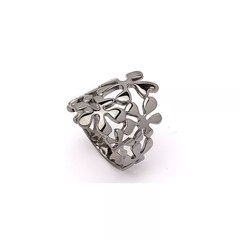 Vinger ringen: ring in zwart gerhodineerd zilver
