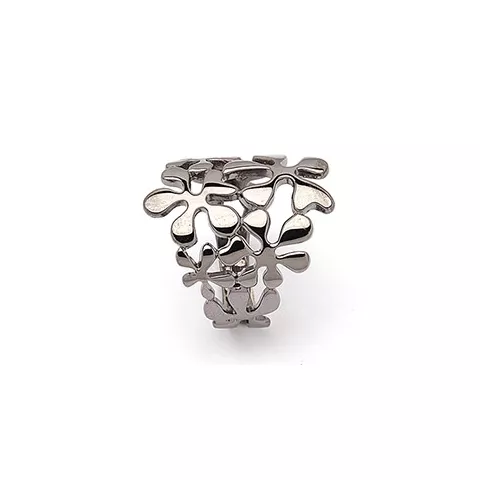 Vinger ringen: ring in zwart gerhodineerd zilver