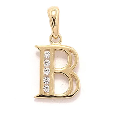 letter b hanger in 8 karaat goud