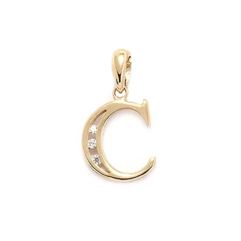 letter c hanger in 8 karaat goud