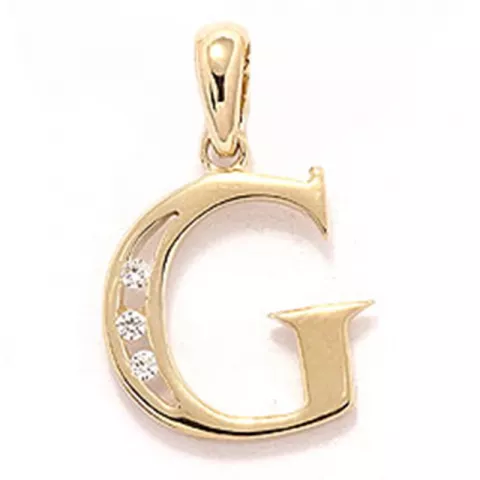 Letter g hanger in 8 karaat goud