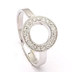 Rond cirkel ring in zilver